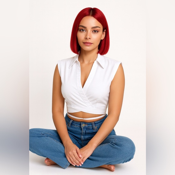 Feminine Power Wrap Top - Picture 4 of 9